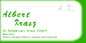 albert krasz business card